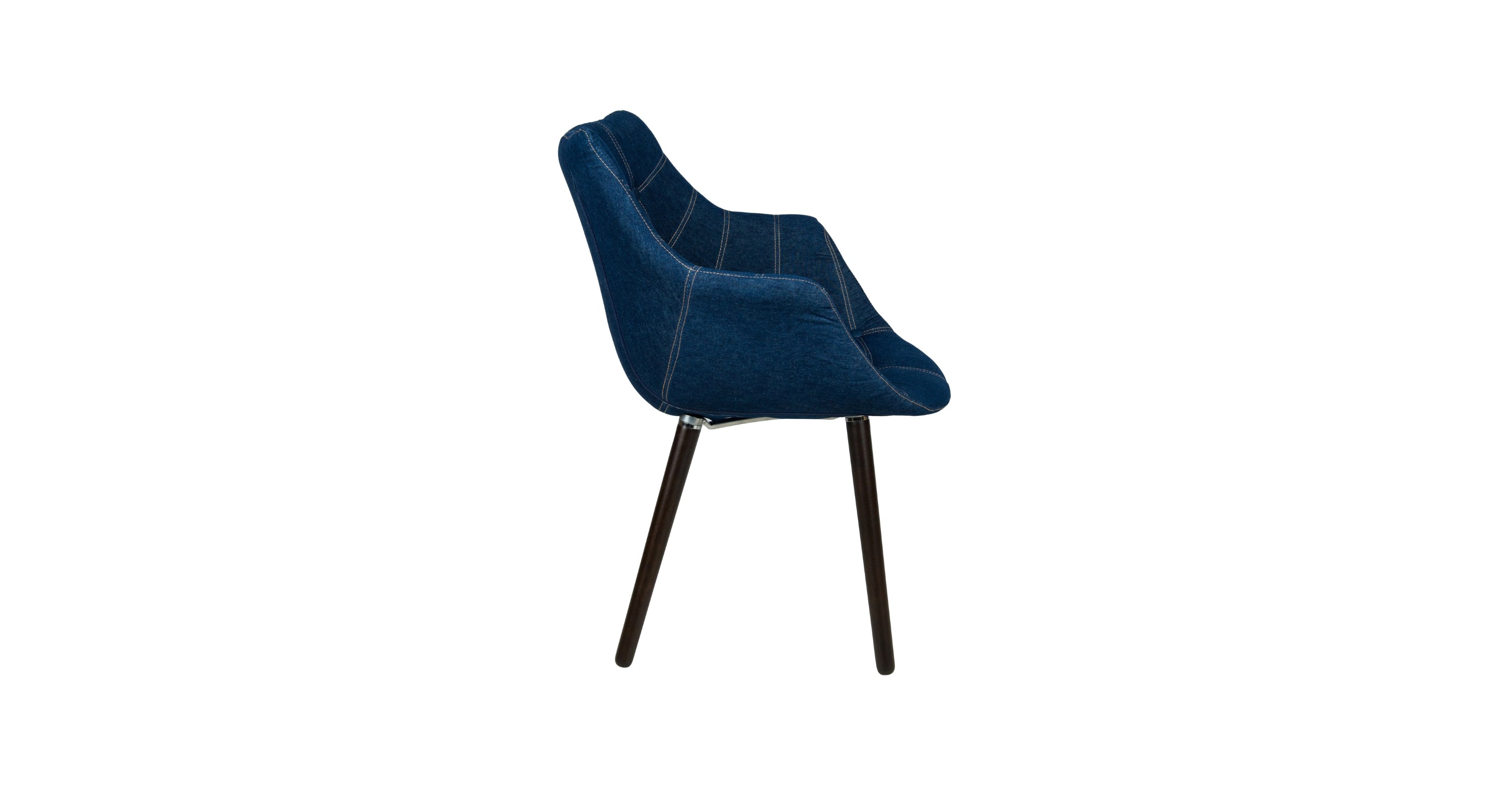 Milburn Modern Tufted Denim Lounge Accent Armchair