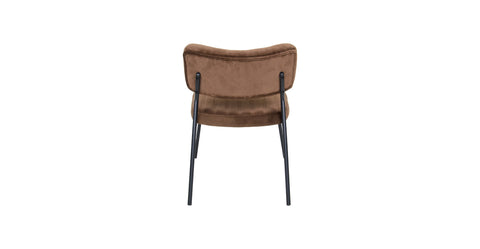 Marilane Velvet Accent Chair With Metal Frame Set of 2 Coffee Brown