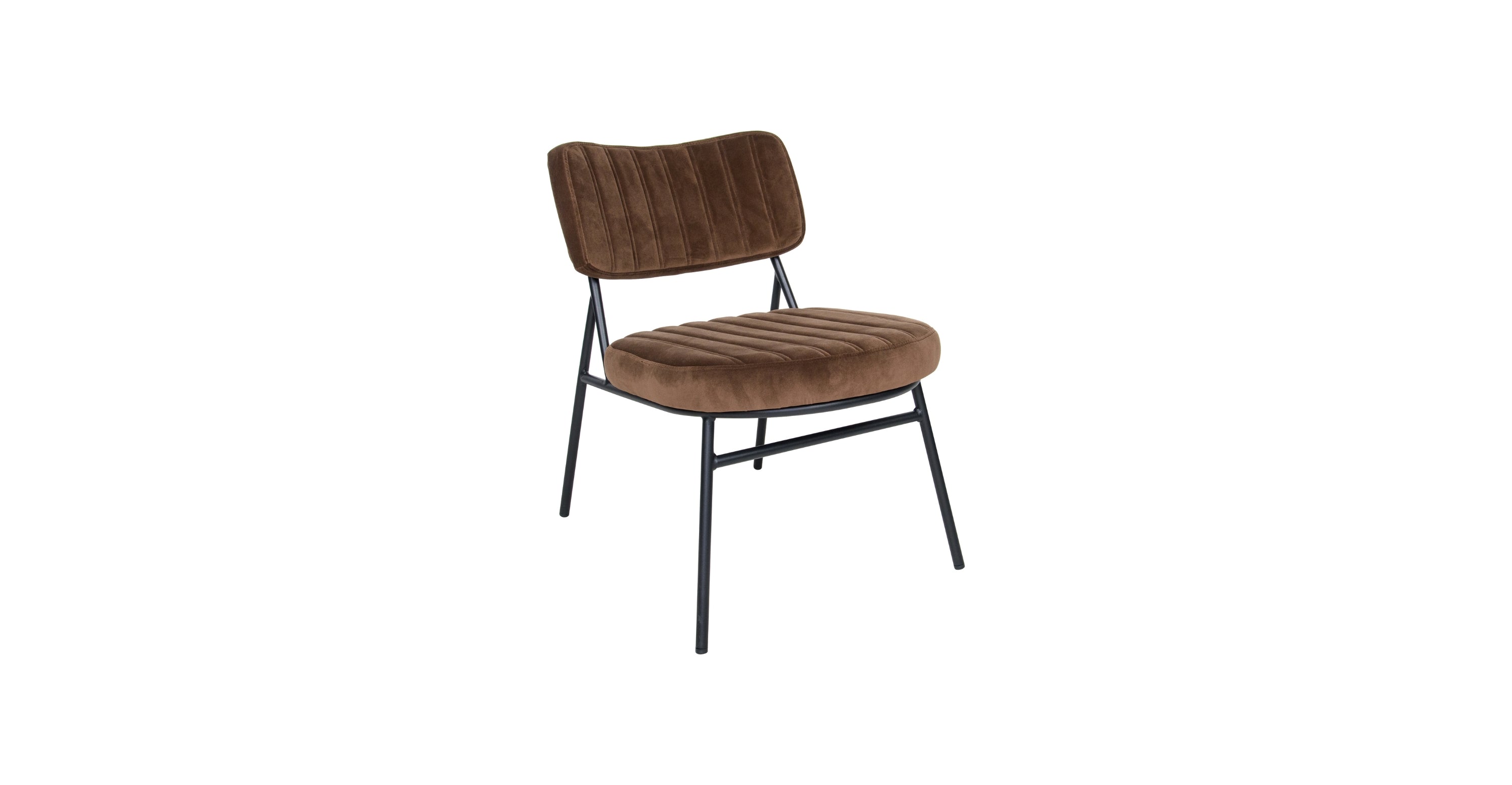 Marilane Velvet Accent Chair With Metal Frame Set of 2 Coffee Brown