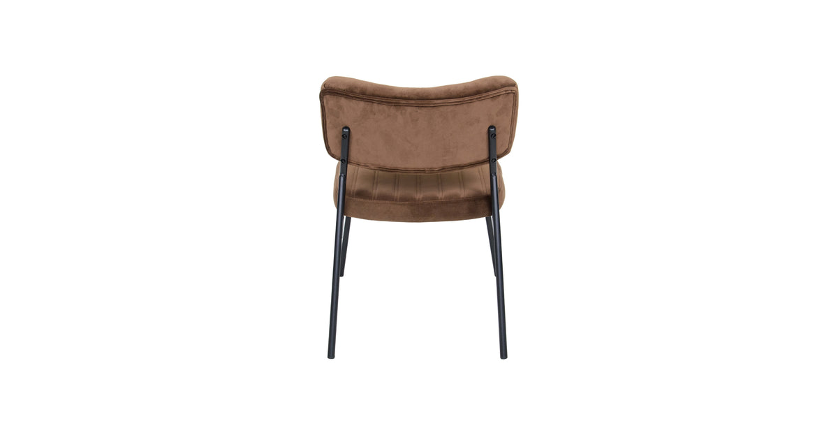 Marilane Upholstered Velvet Accent Chair With Metal Frame Coffee Brown