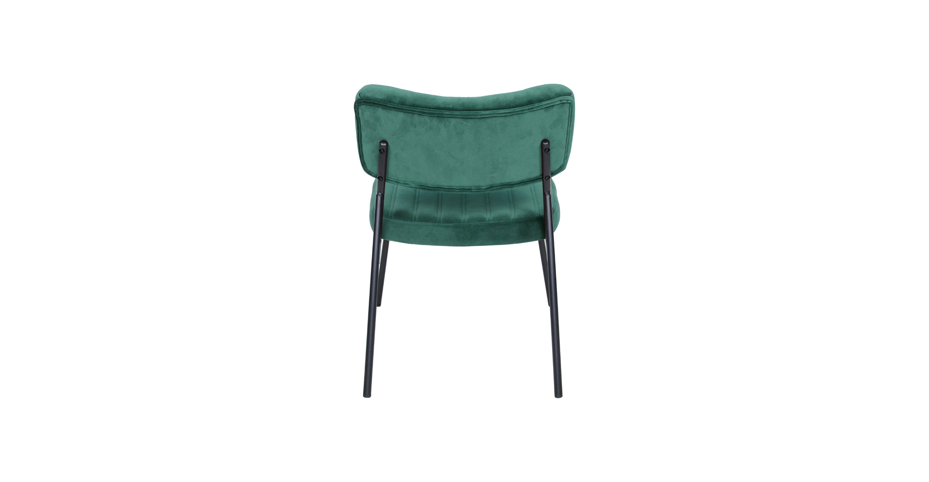 Marilane Velvet Accent Chair With Metal Frame Set of 2 Emerald Green