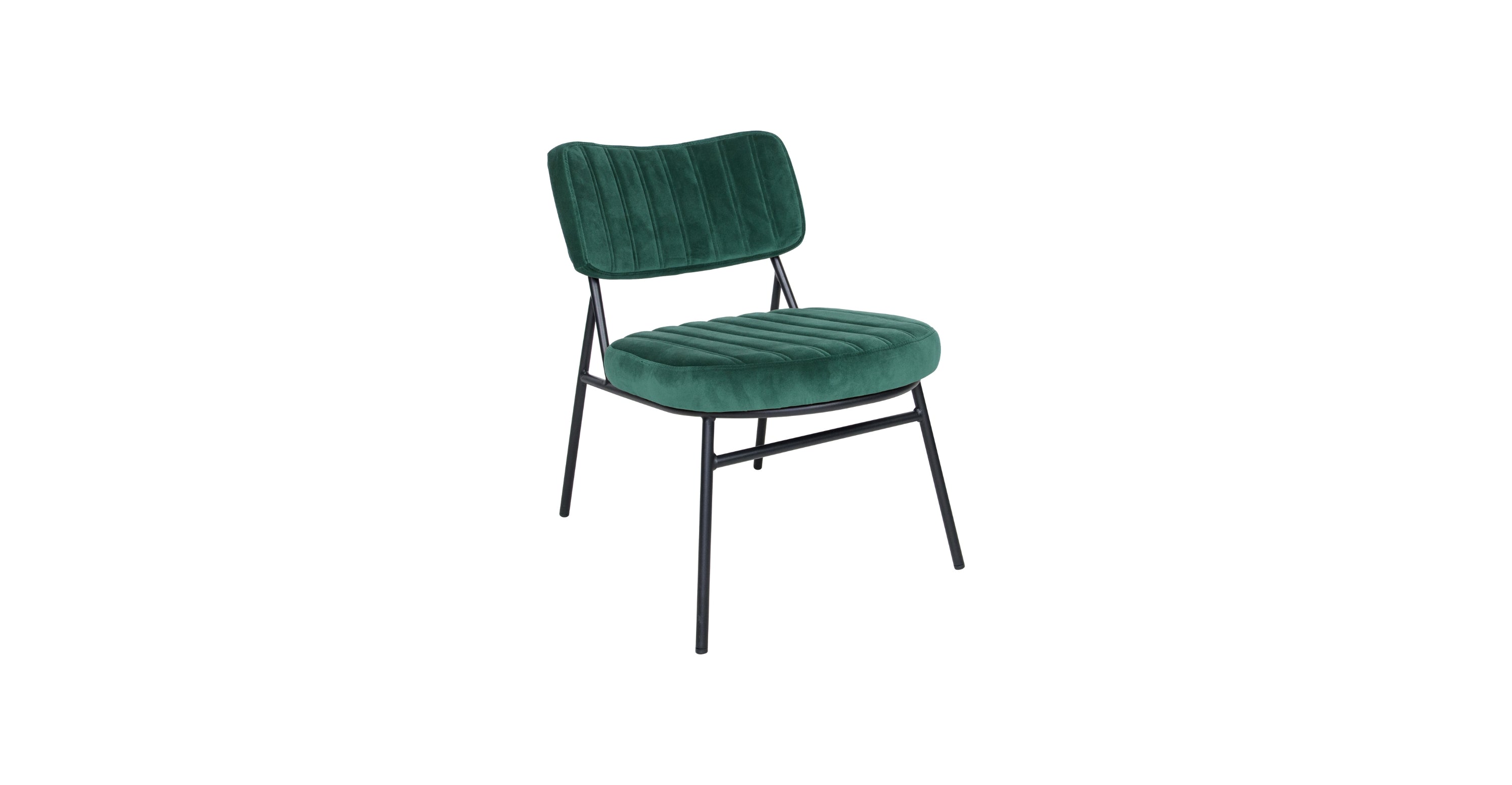 Marilane Velvet Accent Chair With Metal Frame Set of 2 Emerald Green