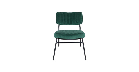 Marilane Velvet Accent Chair With Metal Frame Set of 2 Emerald Green