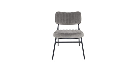 Marilane Upholstered Velvet Accent Chair With Metal Frame Fossil Grey