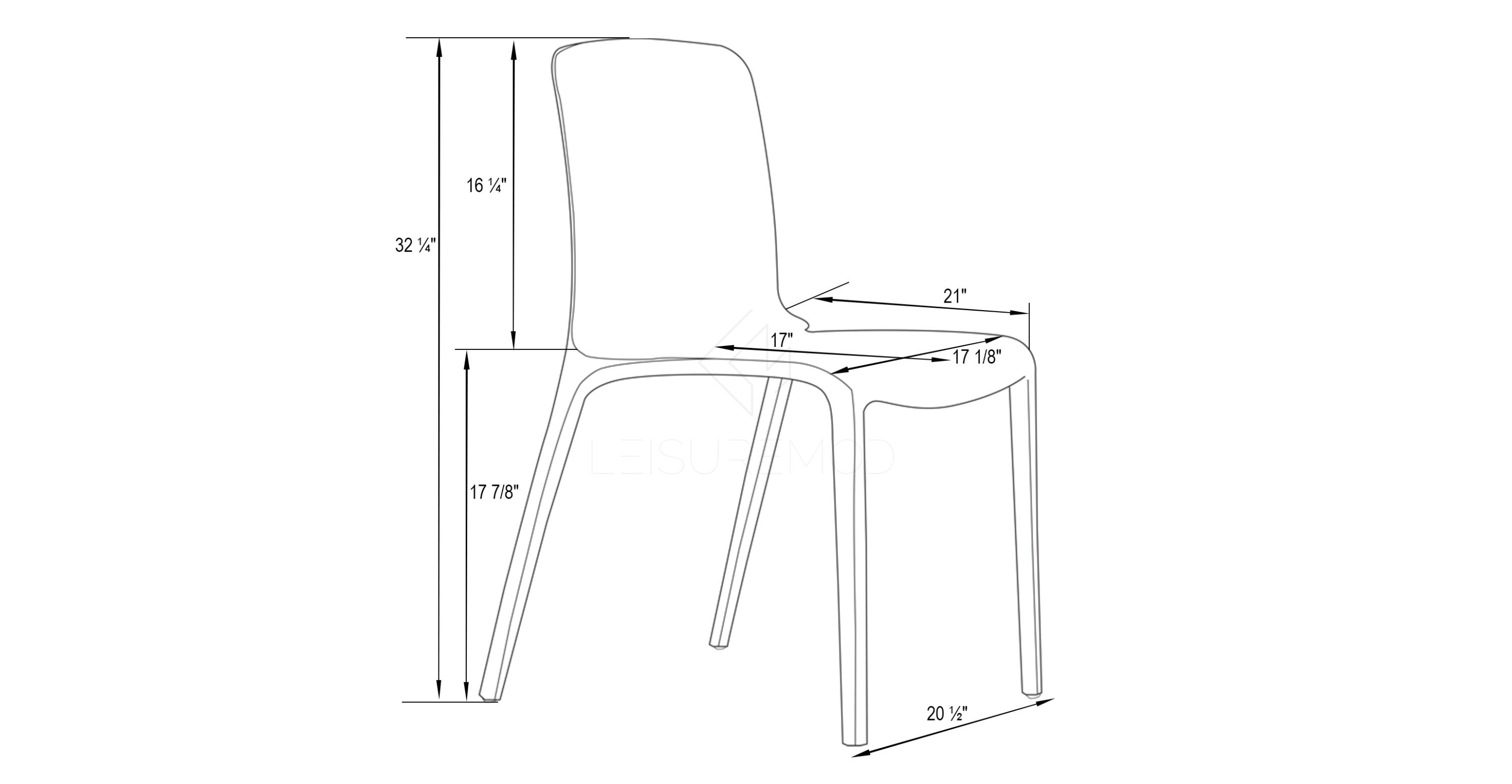 Murray Stackable Dining Side Chair in Plastic Clear