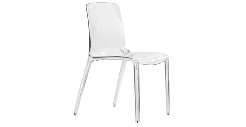 Murray Stackable Dining Side Chair in Plastic Clear