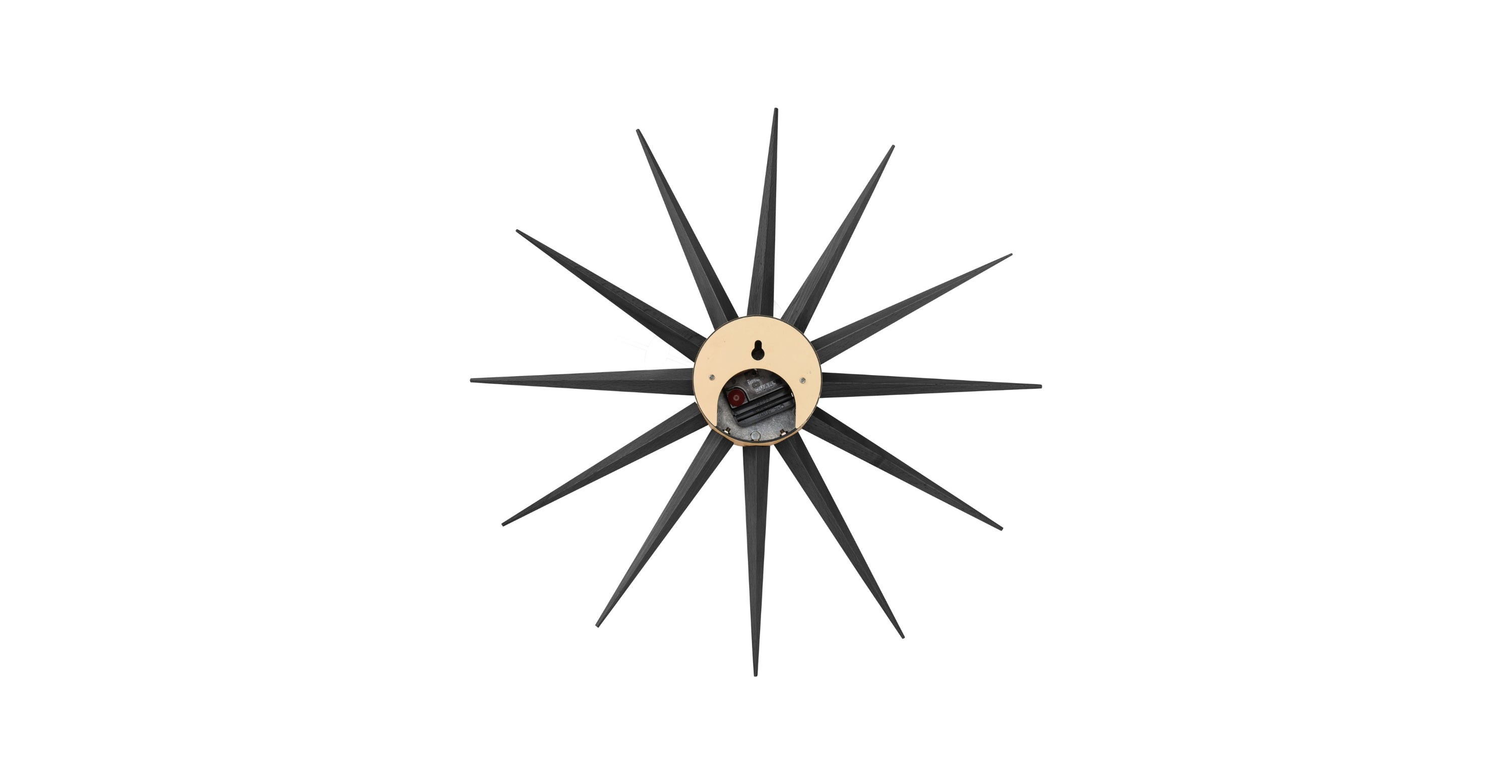 Maxi Modern Design Metal Star Silent Non-Ticking Wall Clock Black