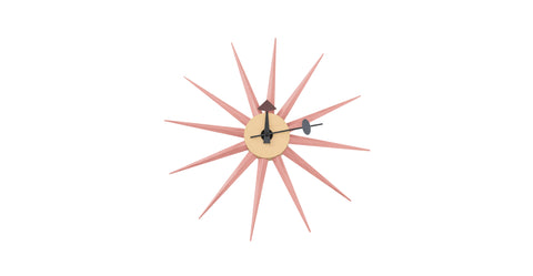 Maxi Modern Design Metal Star Silent Non-Ticking Wall Clock Pink