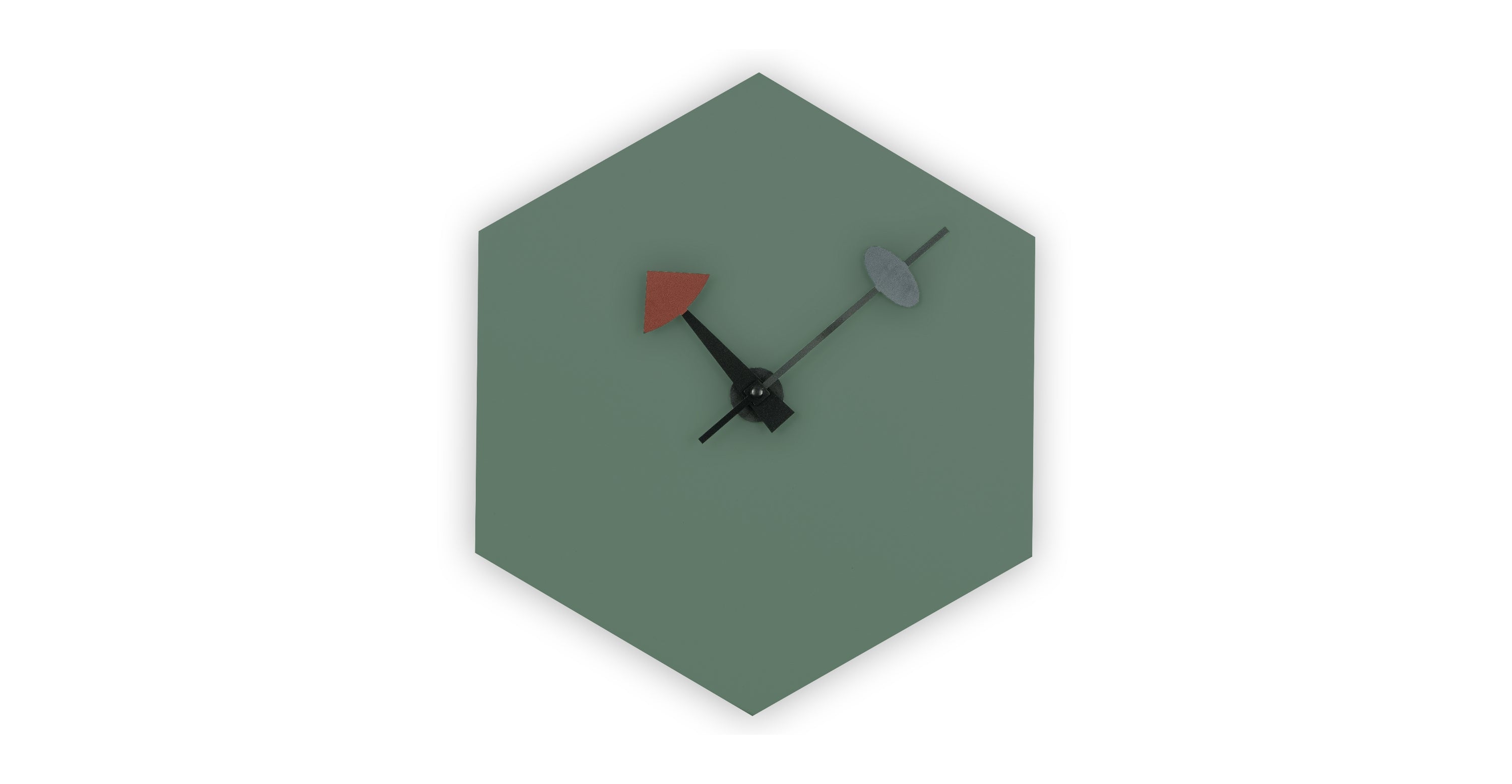 Manchester Modern hexagon Silent Non-Ticking Wall Clock Ocean Green