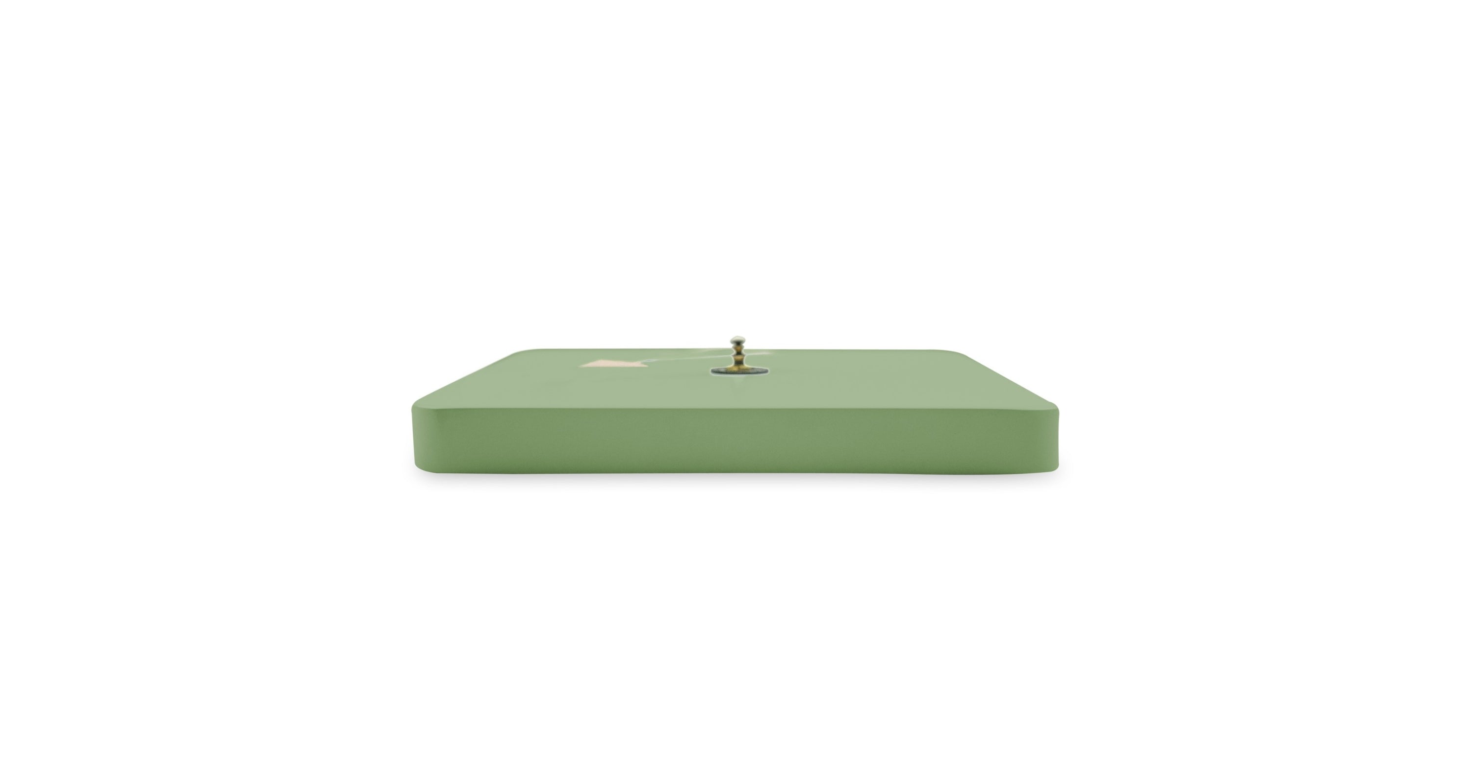 Manchester Modern Square Silent Non-Ticking Wall Clock Ocean Green