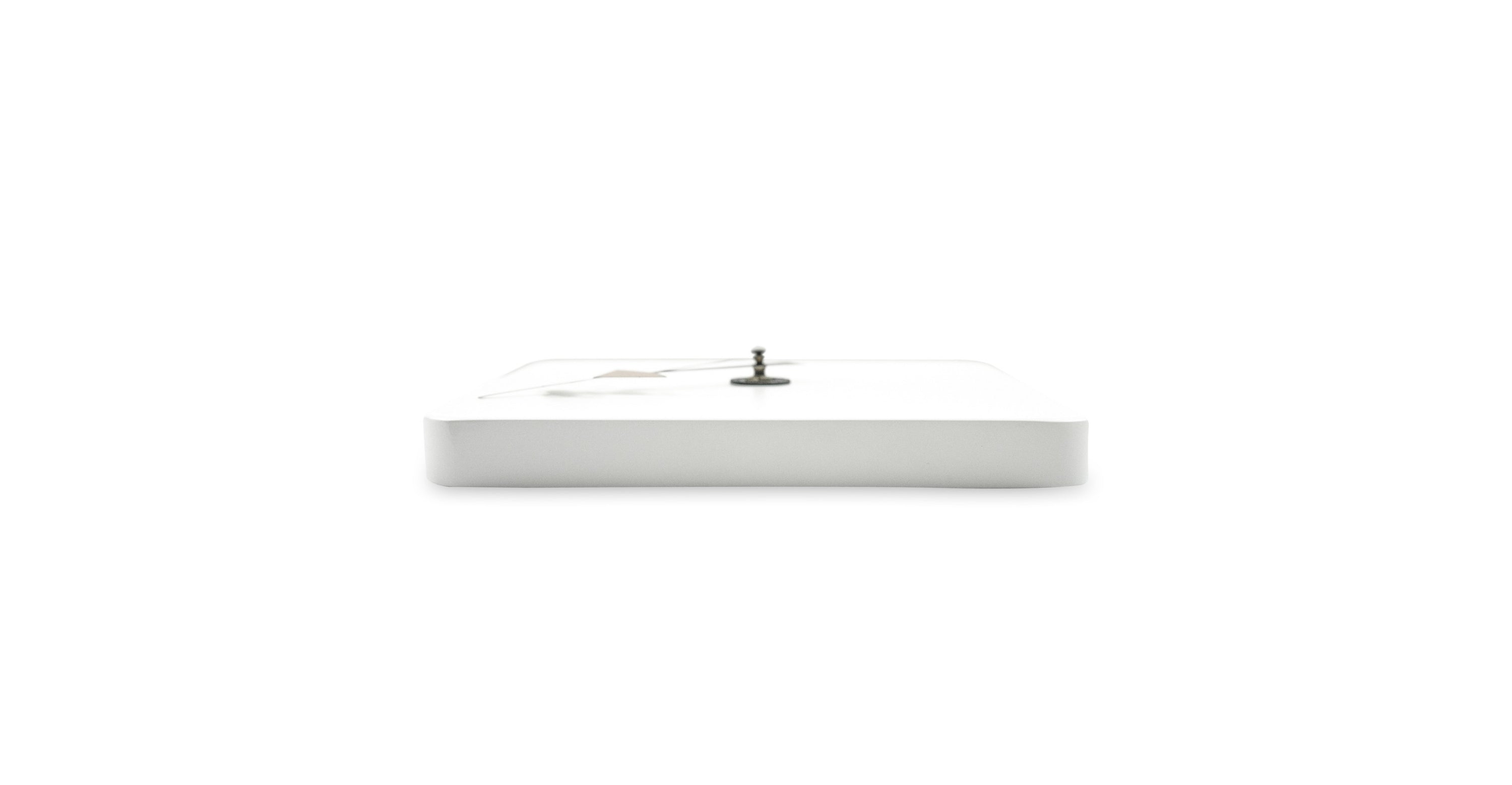 Manchester Modern Square Silent Non-Ticking Wall Clock White