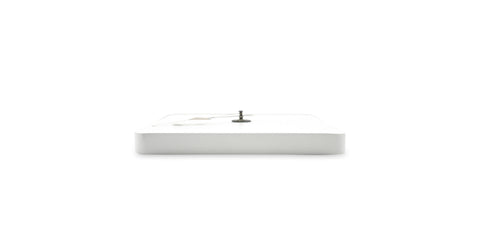 Manchester Modern Square Silent Non-Ticking Wall Clock White