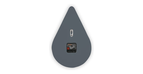 Manchester Modern Tear-Drop Silent Non-Ticking Wall Clock Dark Grey