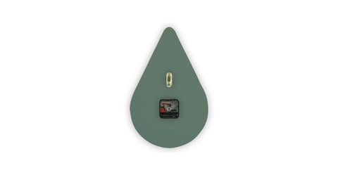 Manchester Modern Tear-Drop Silent Non-Ticking Wall Clock Ocean Green