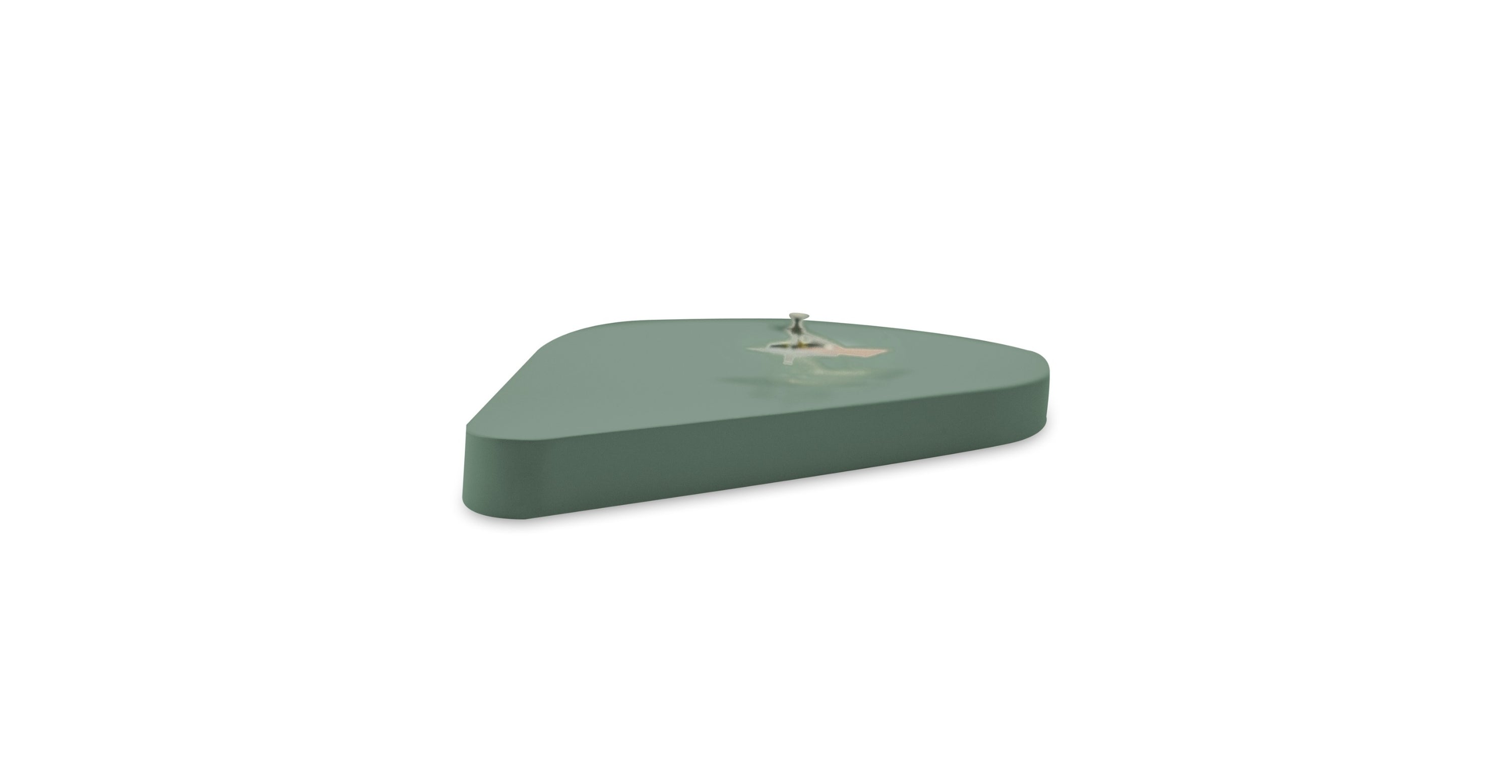 Manchester Modern Tear-Drop Silent Non-Ticking Wall Clock Ocean Green