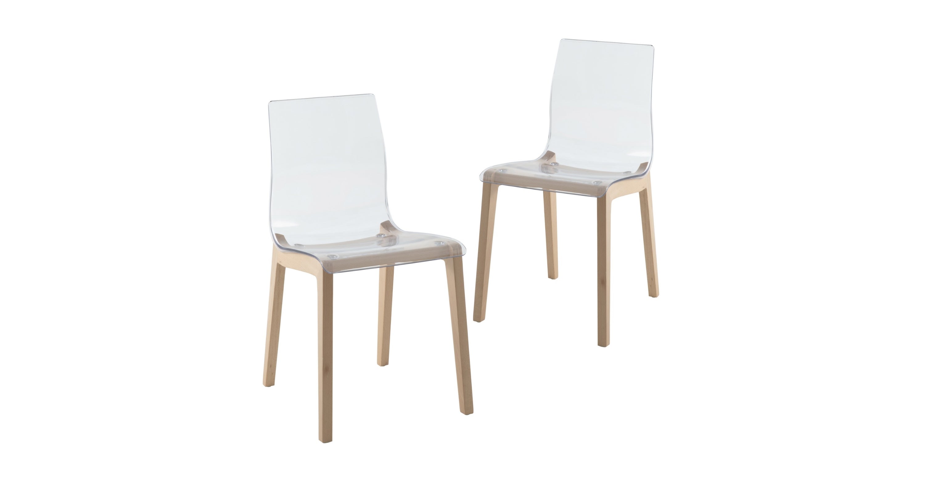 Marsden Modern Dining Side Chair with Beech Wood Legs, Set of 2 Natural Wood