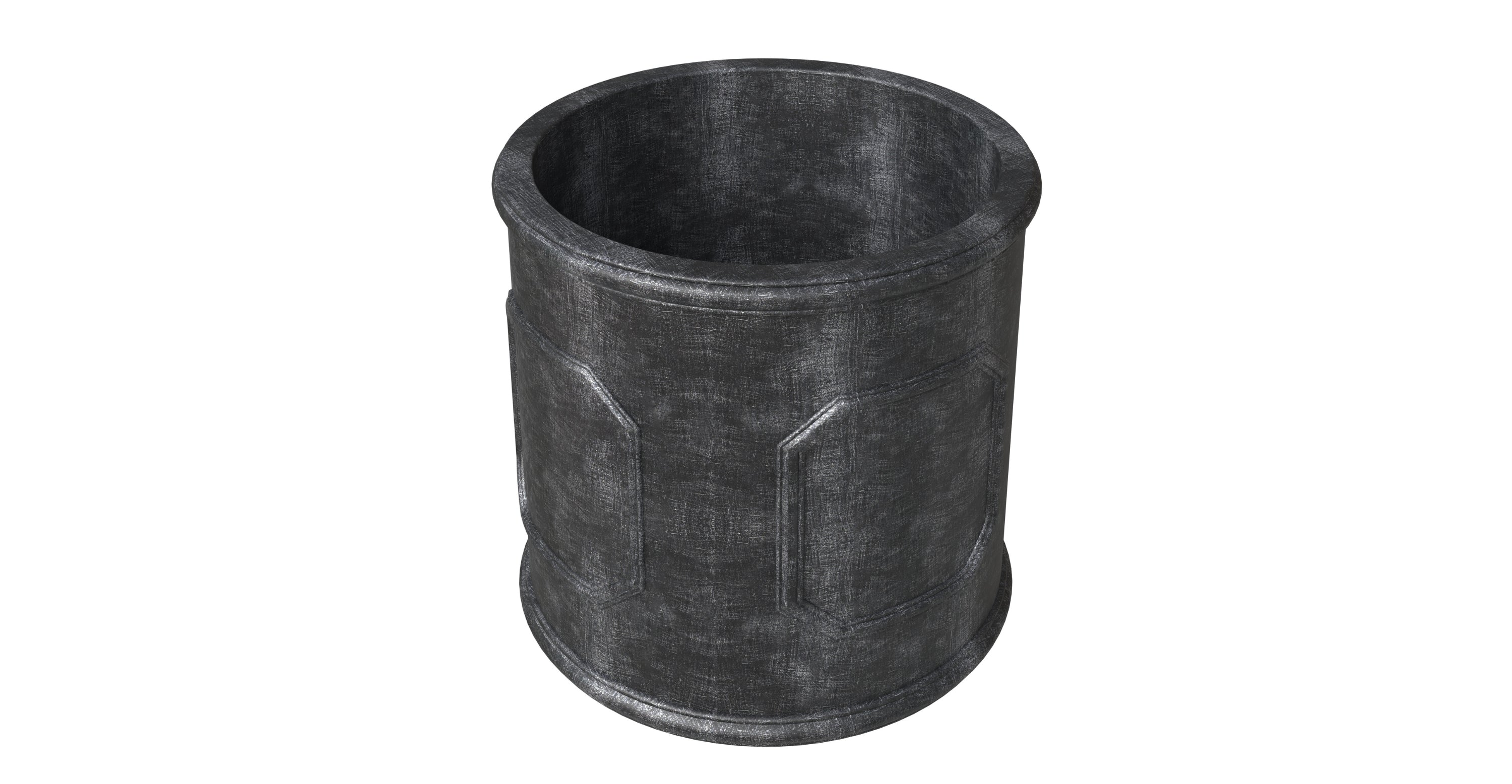 Meadow Fiberstone and MGO Clay Modern Round Planter Pot for Indoor and Outdoor 13 Inch / Black