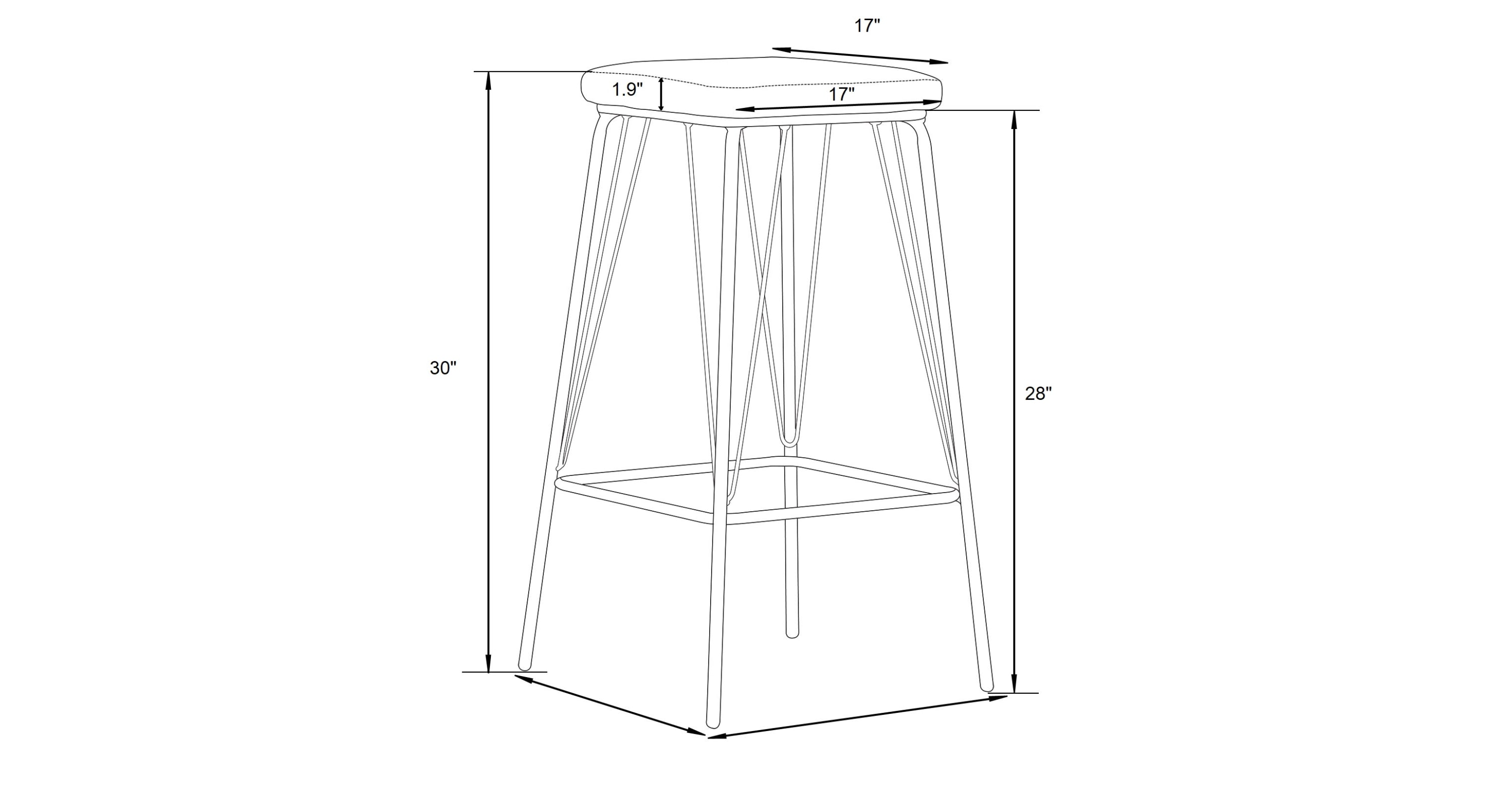 Millard Leather Bar Stool With Metal Frame Peacock Blue