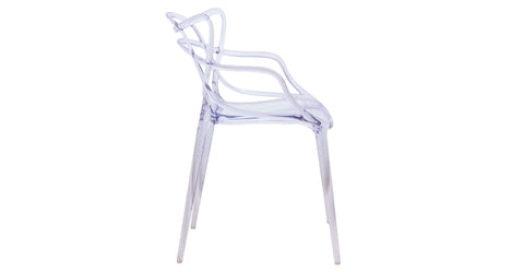 Milan Modern Wire Design Dining Chair Clear