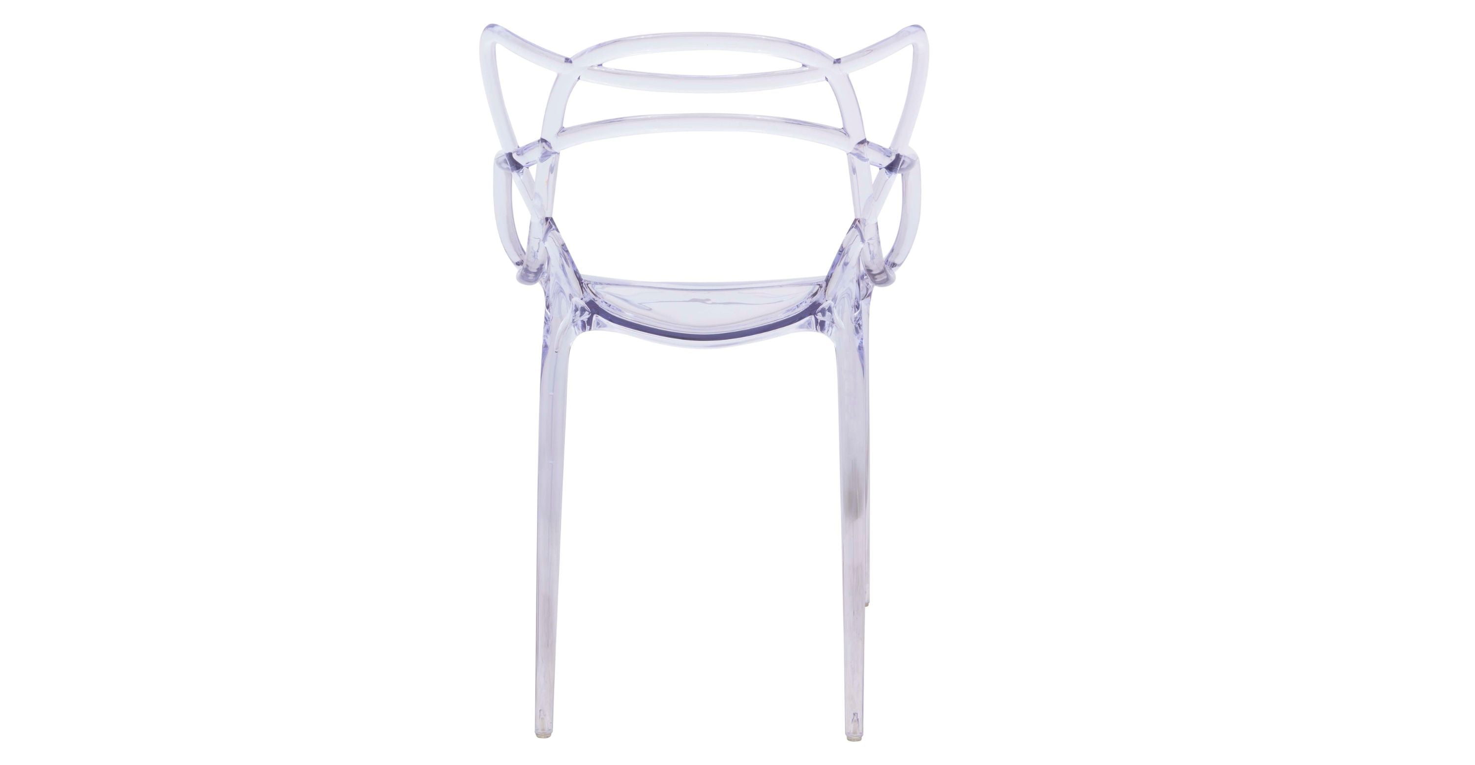 Milan Modern Wire Design Dining Chair Clear