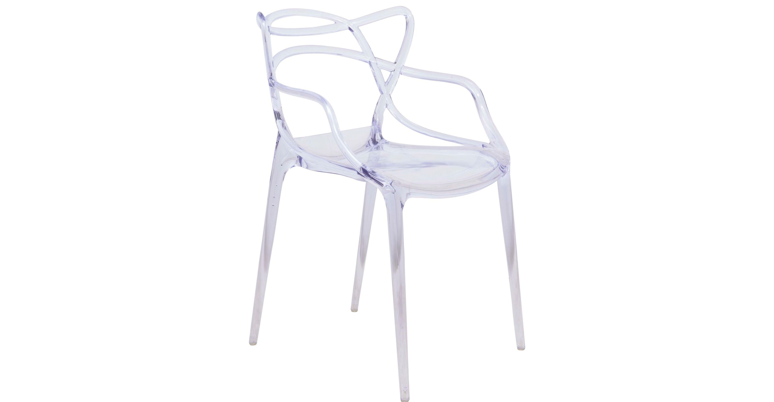 Milan Modern Wire Design Dining Chair Clear