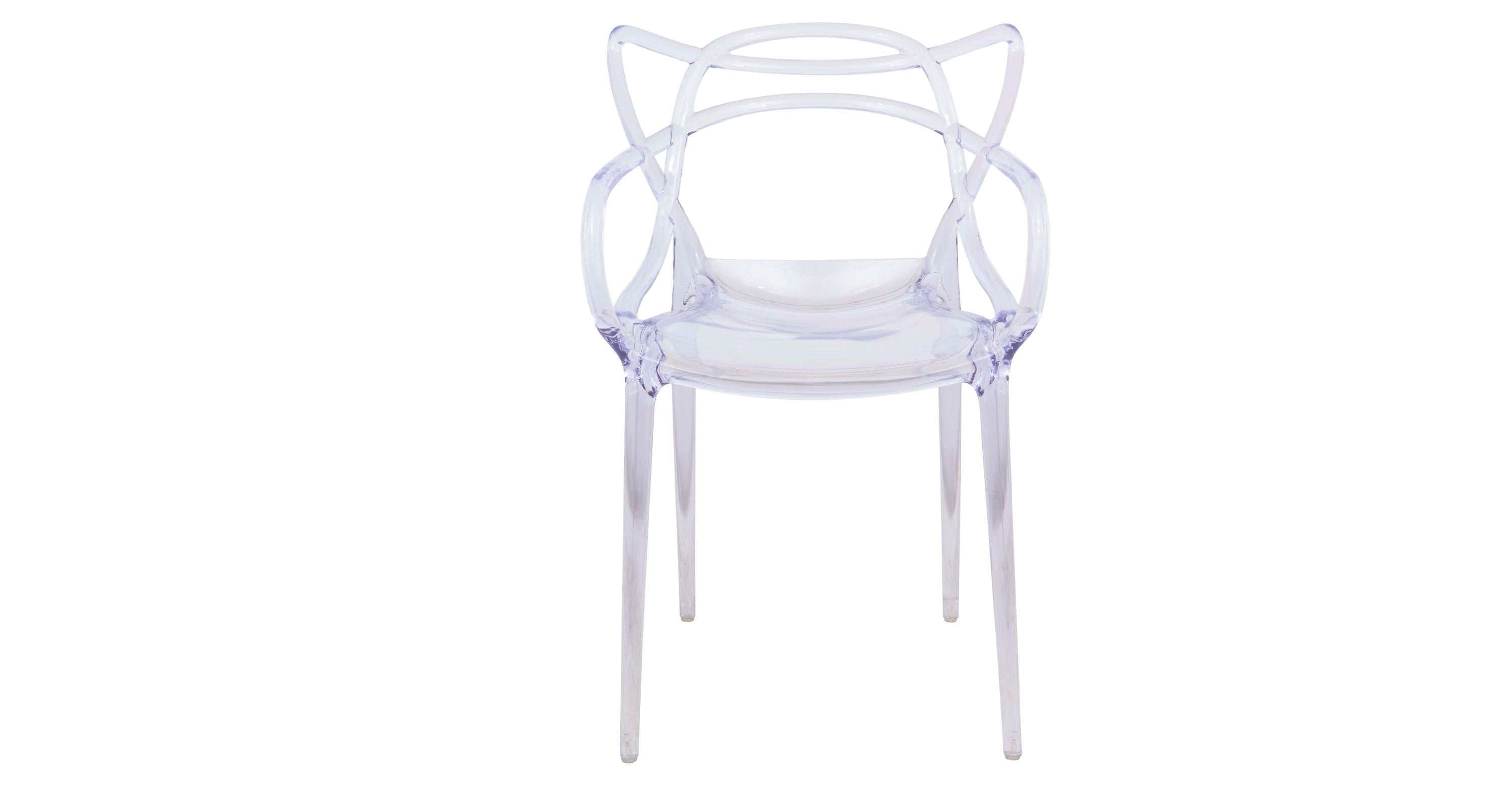 Milan Modern Wire Design Dining Chair Clear