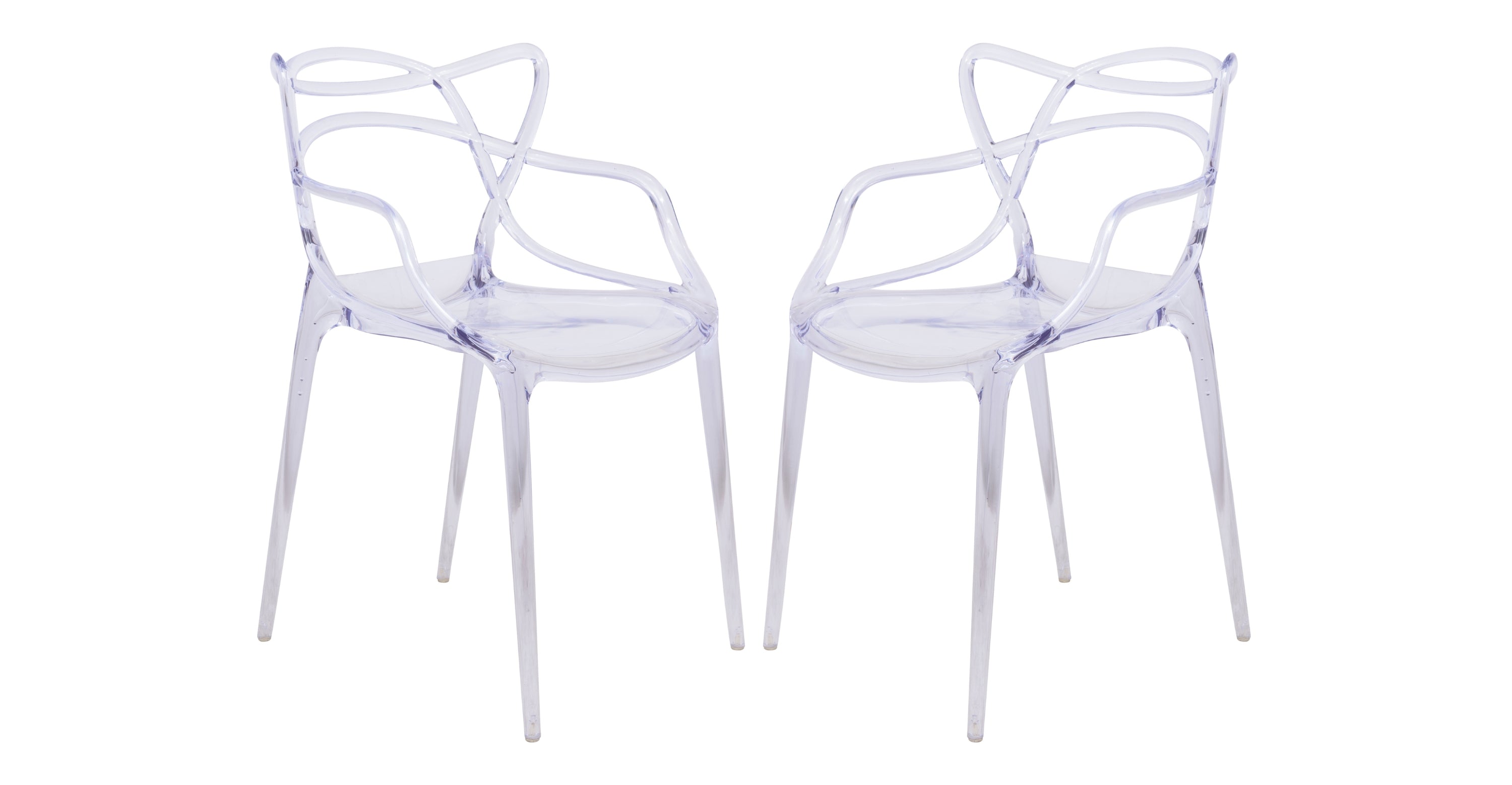 Milan Modern Wire Design Dining Chair Clear