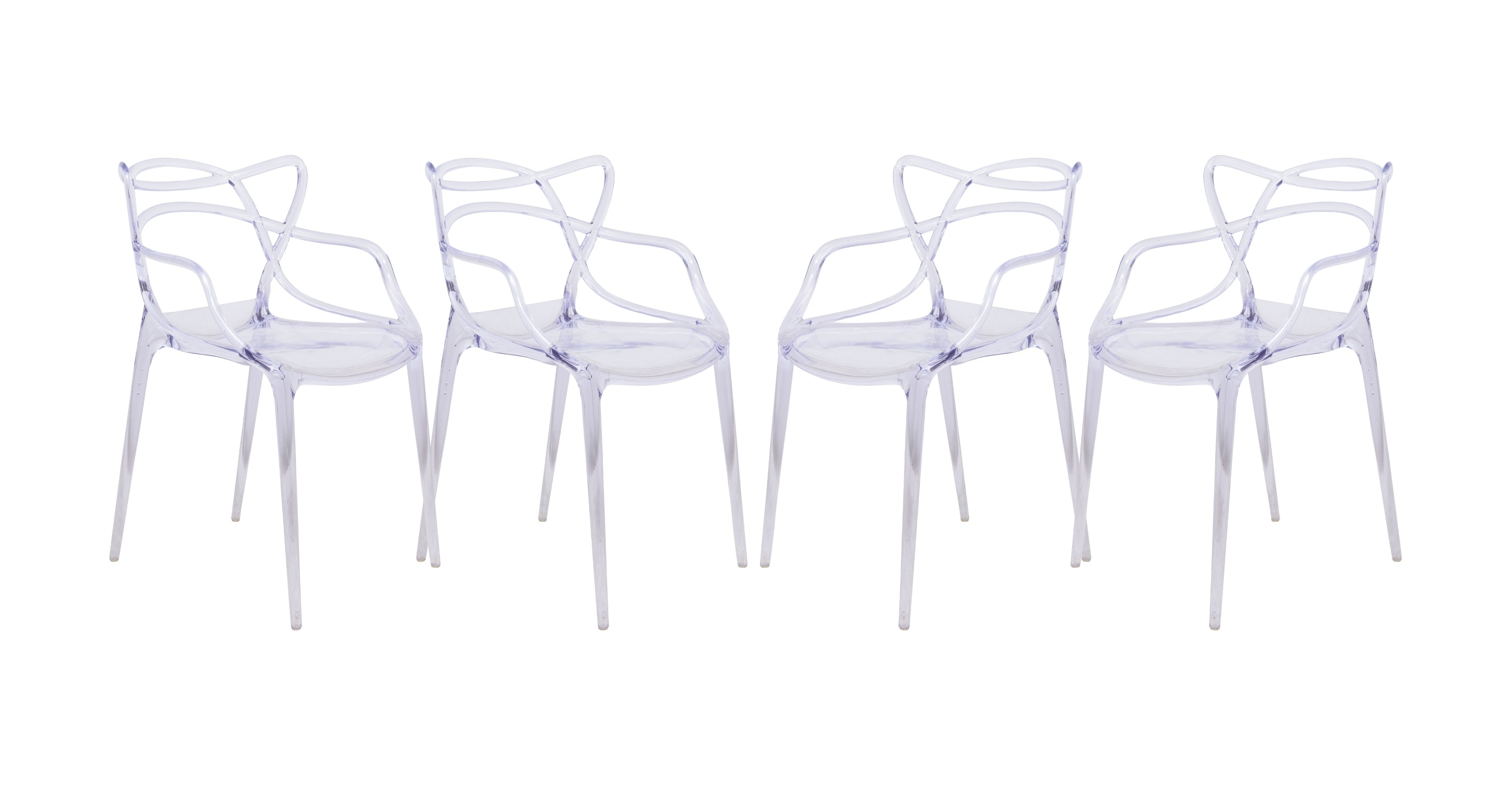 Milan Modern Wire Design Dining Chair Clear