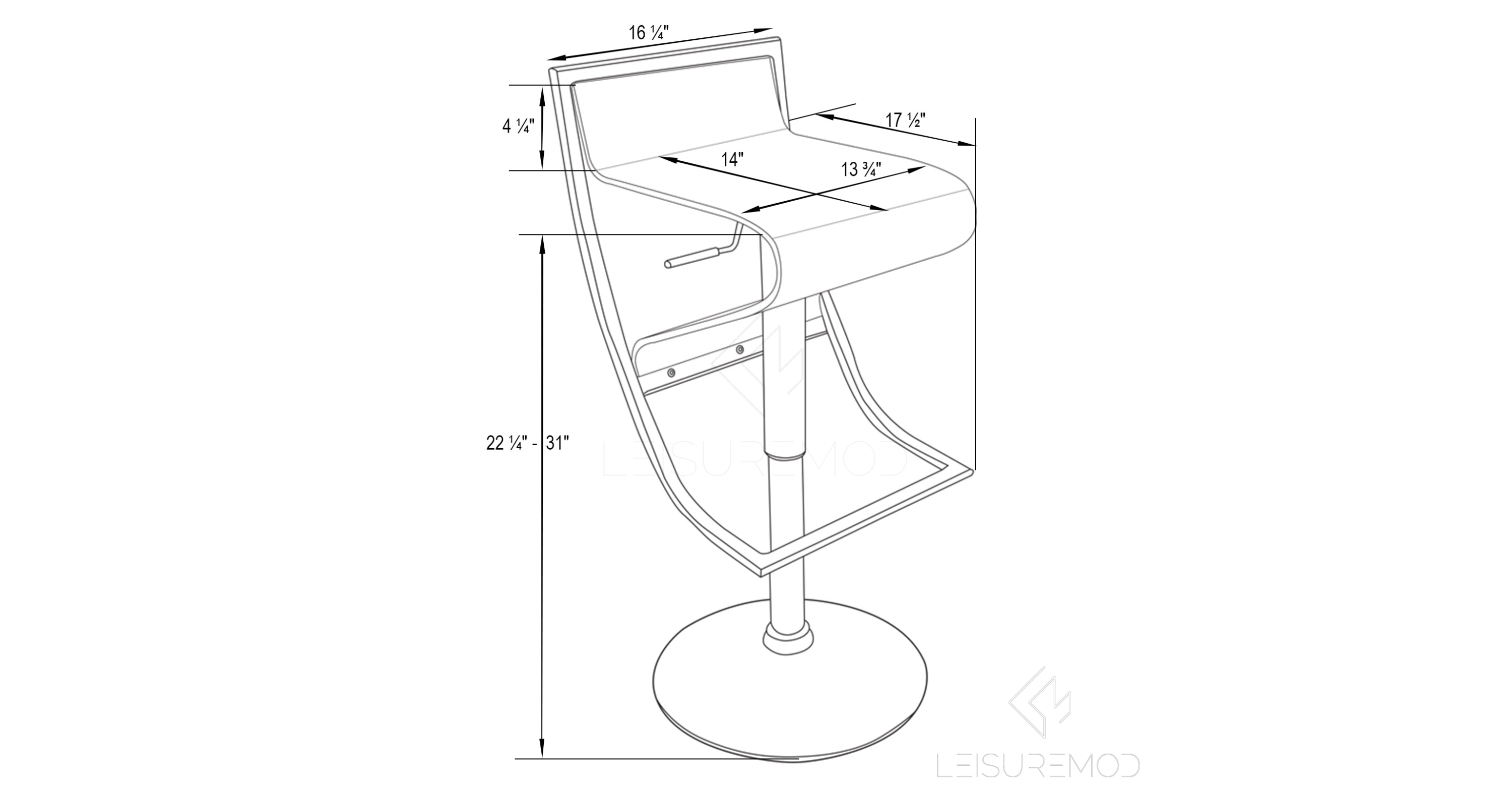 Napoli Transparent Acrylic Bar/Counter Stool