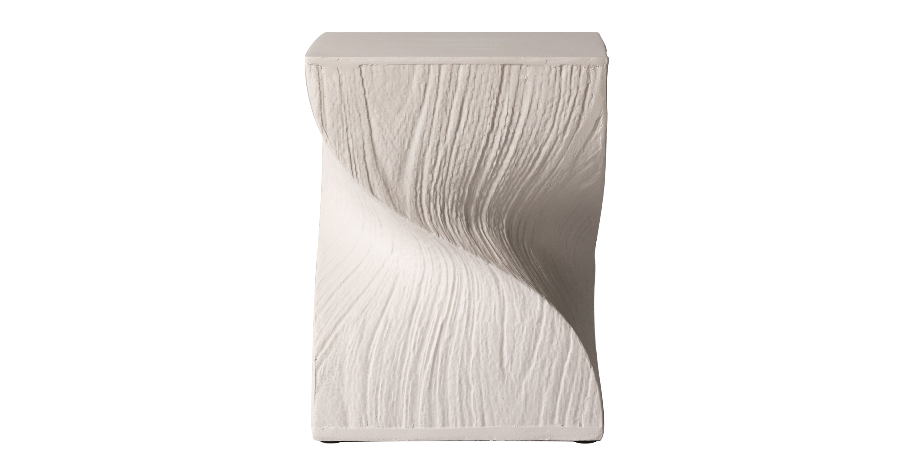 Onyx Square Side Table in Fiberstone Assembled Accent End Table Cream