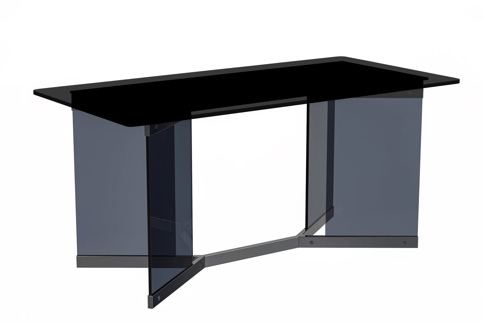 Oryn Modern Rectangular Dining Table with Glass/Sintered Stone Tabletop