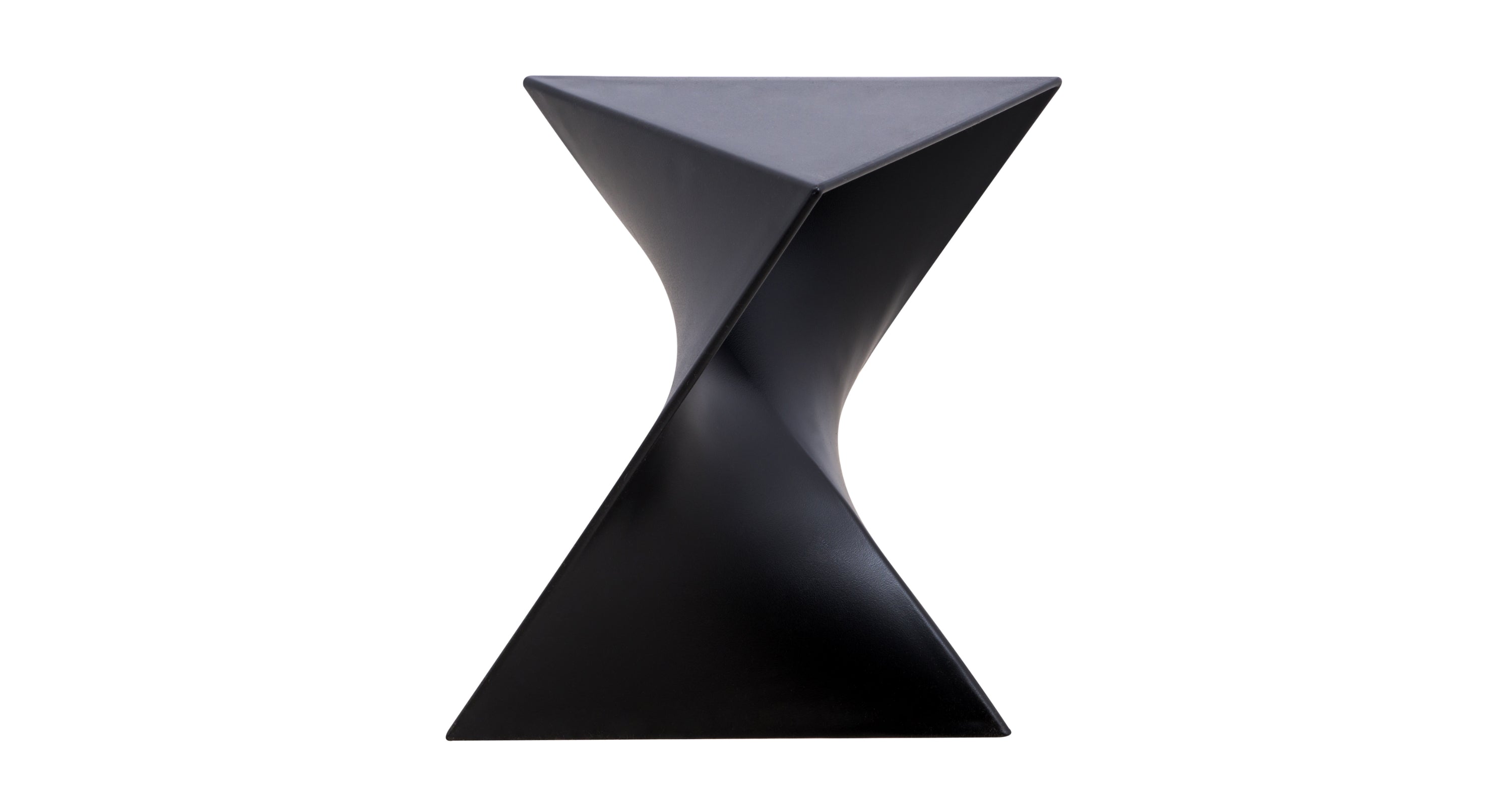 Randolph Triangular Accent Side Table in ABS/PC Plastic Black