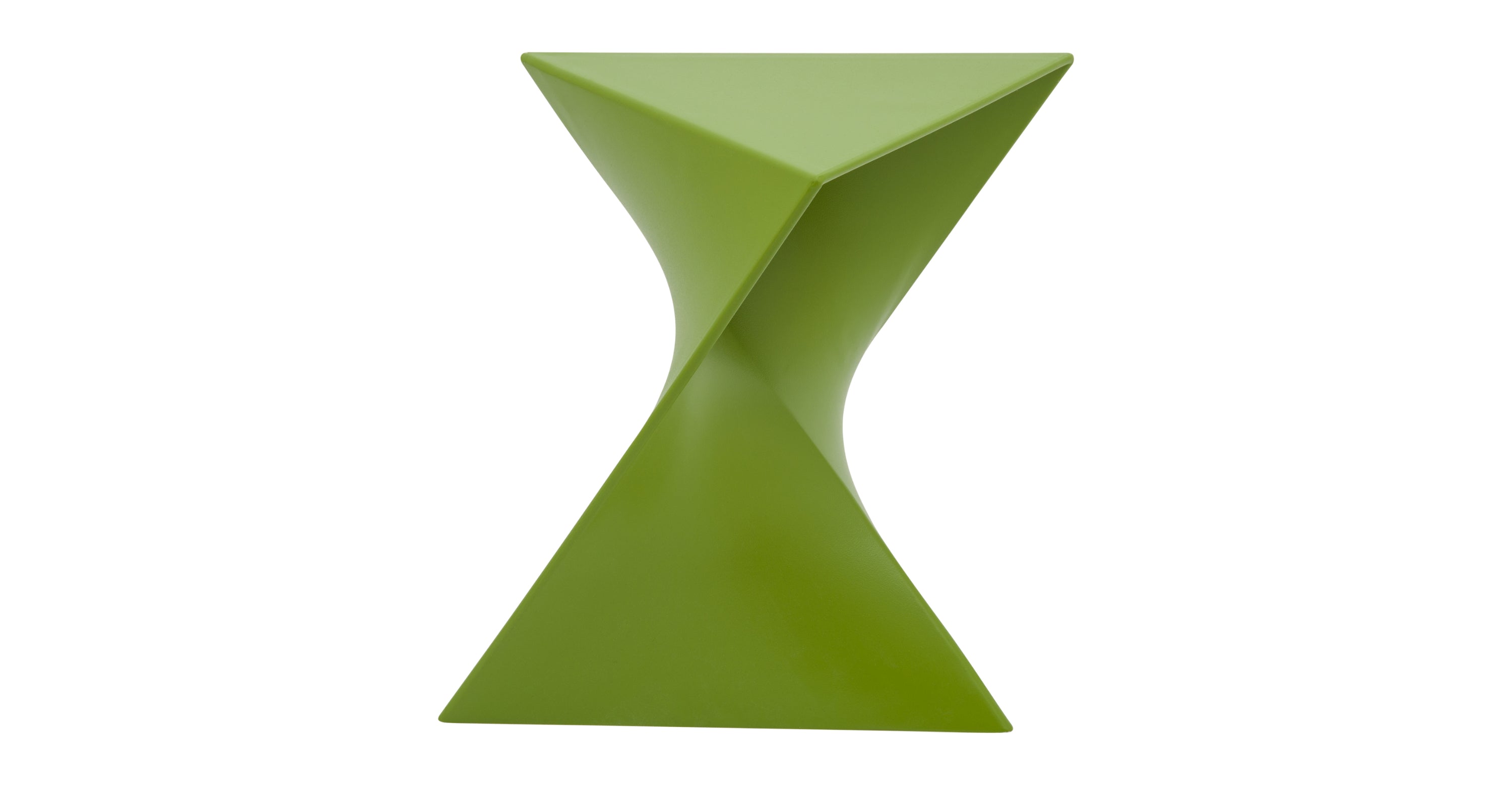 Randolph Triangular Accent Side Table in ABS/PC Plastic Green