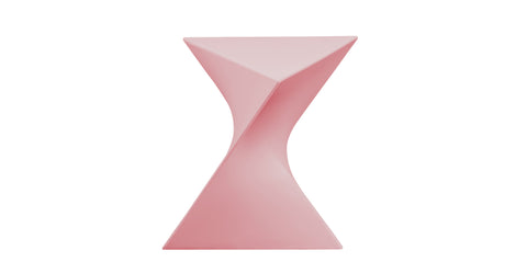 Randolph Triangular Accent Side Table in ABS/PC Plastic Pink