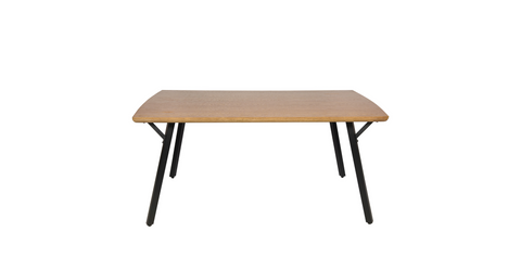 Ravenna 63" Rectangular Dining Table With MDF Tabletop and Metal Y-Shaped Joint Legs White Oak