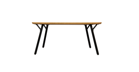 Ravenna 63" Rectangular Dining Table With MDF Tabletop and Metal Y-Shaped Joint Legs White Oak