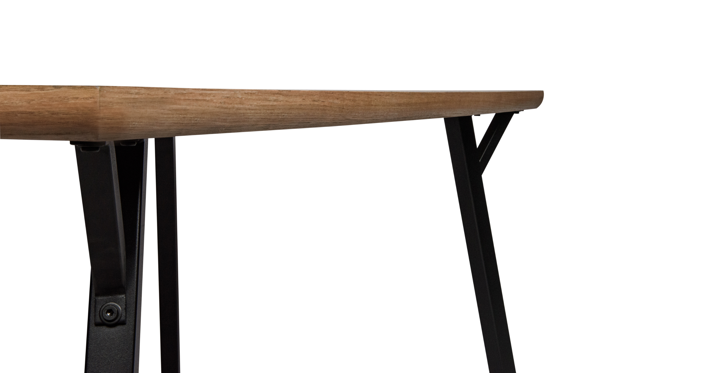 Ravenna 63" Rectangular Dining Table With MDF Tabletop and Metal Y-Shaped Joint Legs White Oak