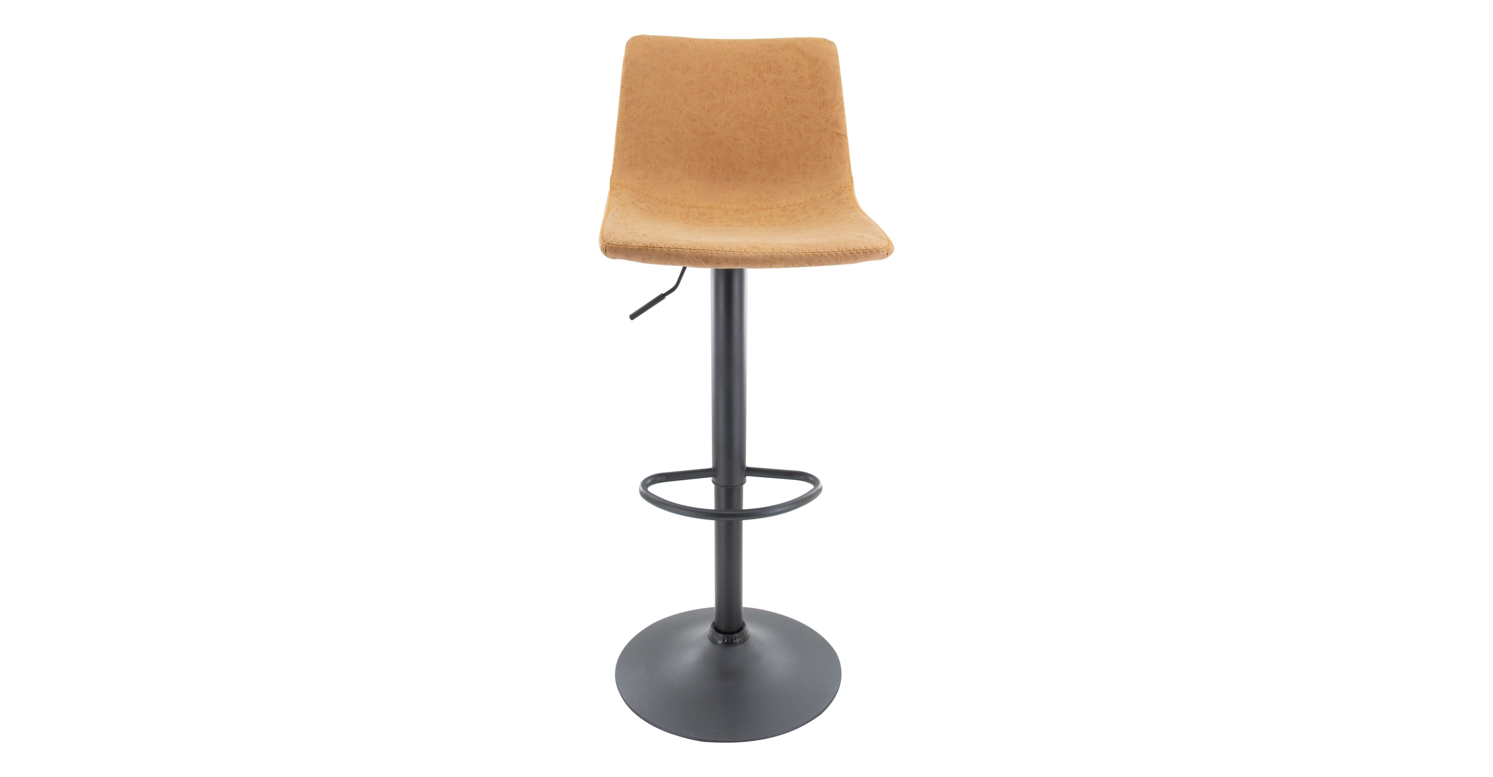 Tilbury Modern Adjustable Bar Stool with Footrest and 360-Degree Swivel Light Brown