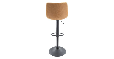 Tilbury Modern Adjustable Bar Stool with Footrest and 360-Degree Swivel Light Brown