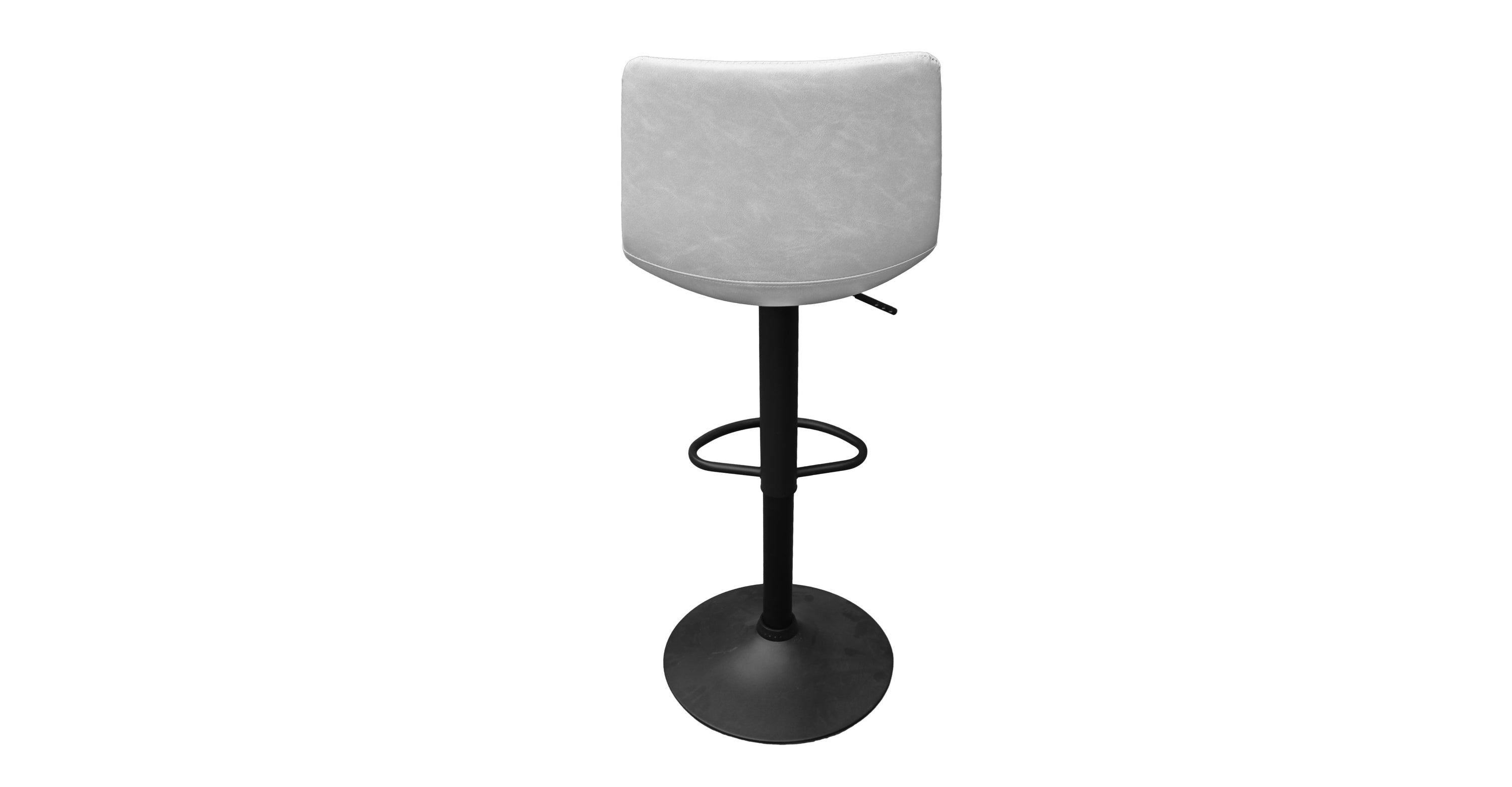 Tilbury Modern Adjustable Bar Stool with Footrest and 360-Degree Swivel Light Grey