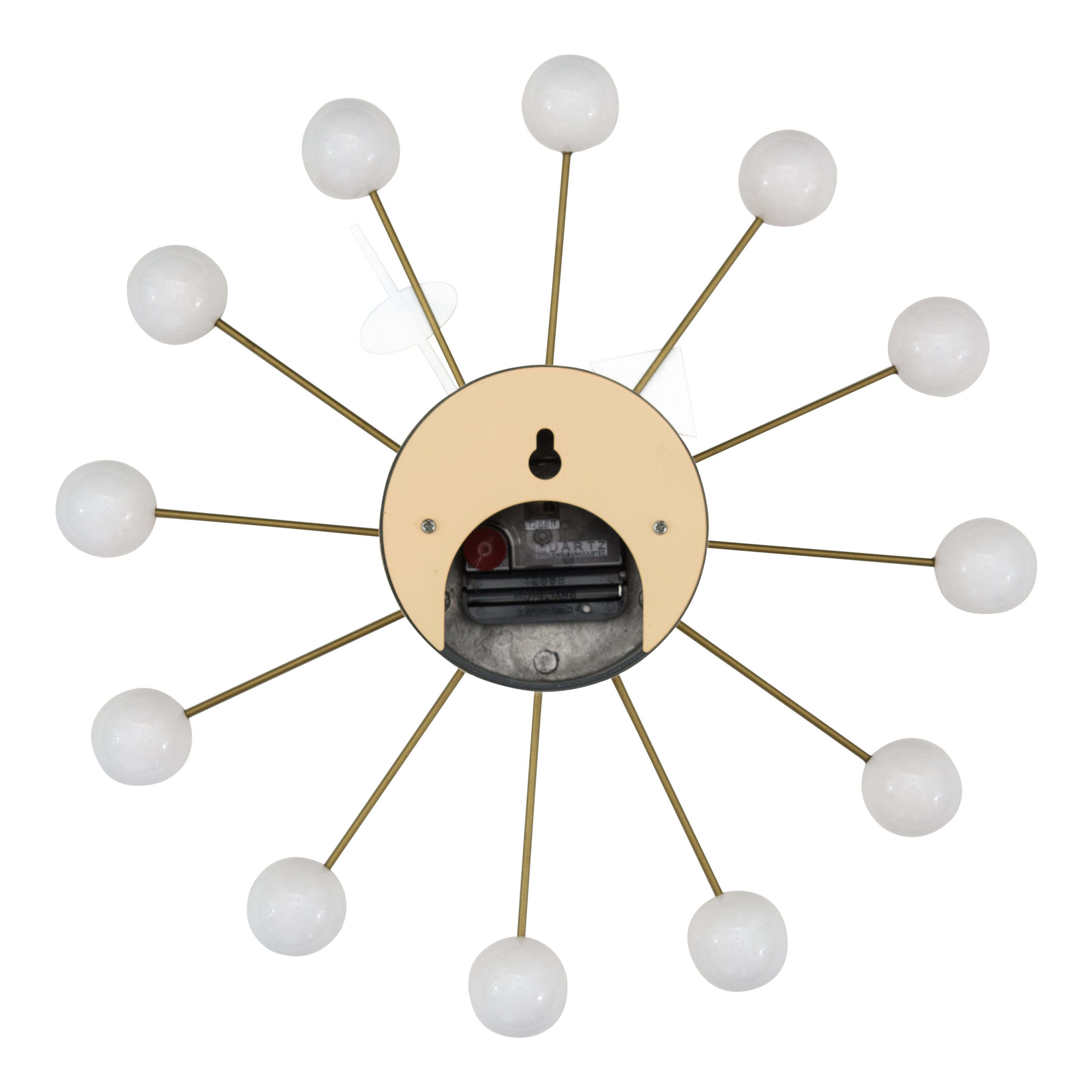 Concordia Modern Design Round Balls Silent Non-Ticking Wall Clock White