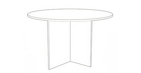 Valore Coffee Table with Round MDF Tabletop and Sturdy Acrylic Cross Base Black