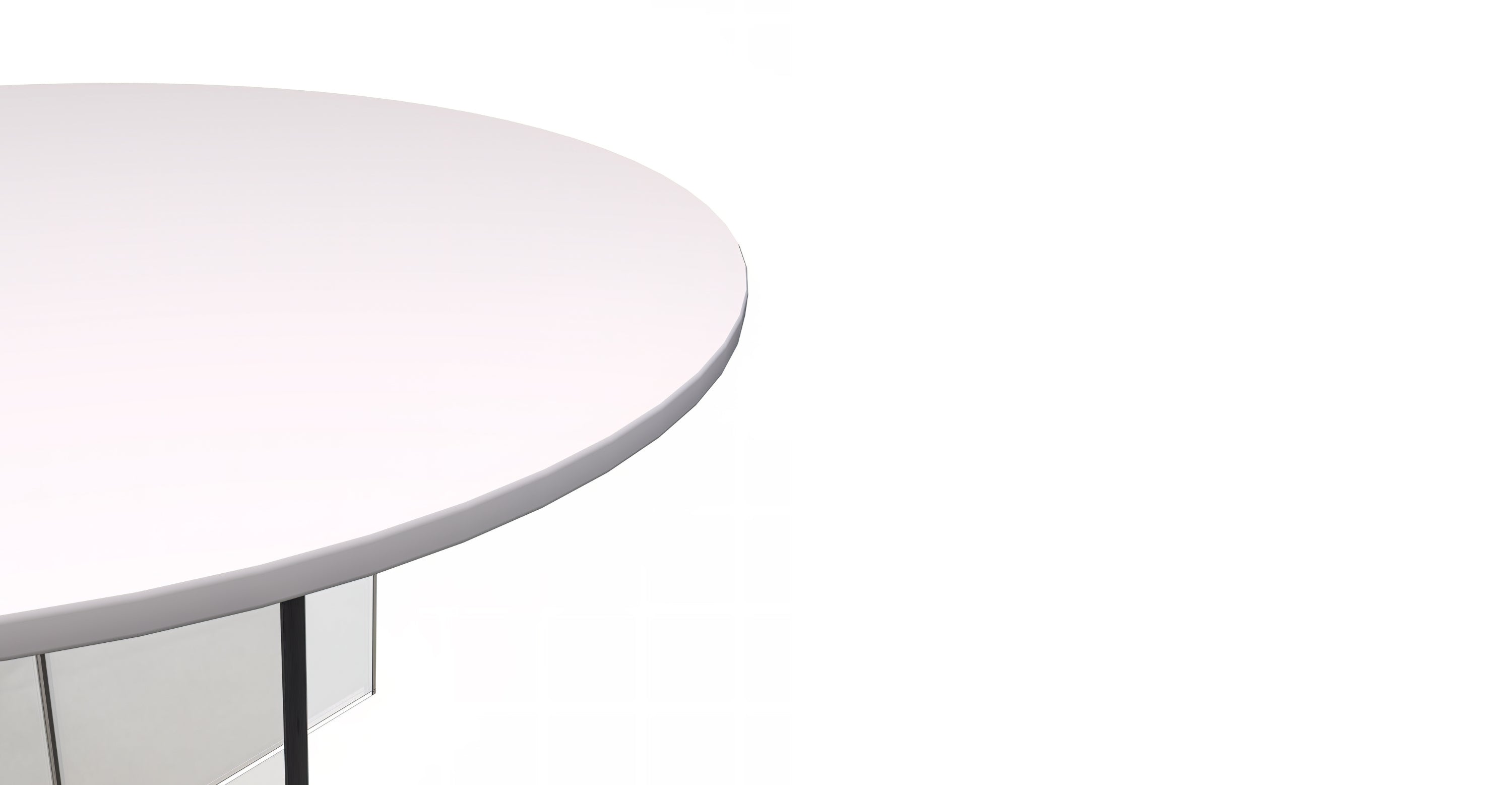 Valore Coffee Table with Round MDF Tabletop and Sturdy Acrylic Cross Base White