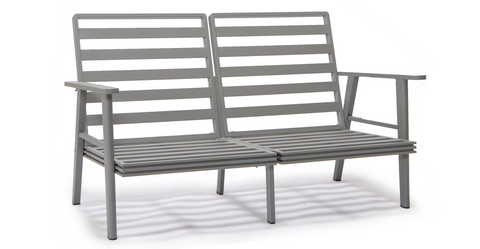 Walbrooke Aluminum Patio Conversation With Slats Design Fire Pit Table & Tank Holder Charcoal / Grey / Square