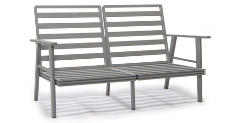 Walbrooke Aluminum Patio Conversation With Slats Design Fire Pit Table & Tank Holder Grey / Grey / Square