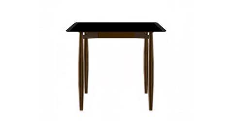 Zinti Dining Table with Glass or Sintered Stone Rectangular Wide Tabletop with Steel Base and Legs Black / 55" Wide