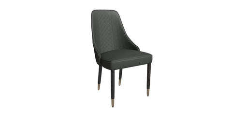 Allure Dining Chairs Fabric/Leather Seat and Back in Oak Wood