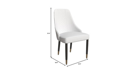 Allure Dining Chairs Fabric/Leather Seat and Back in Oak Wood