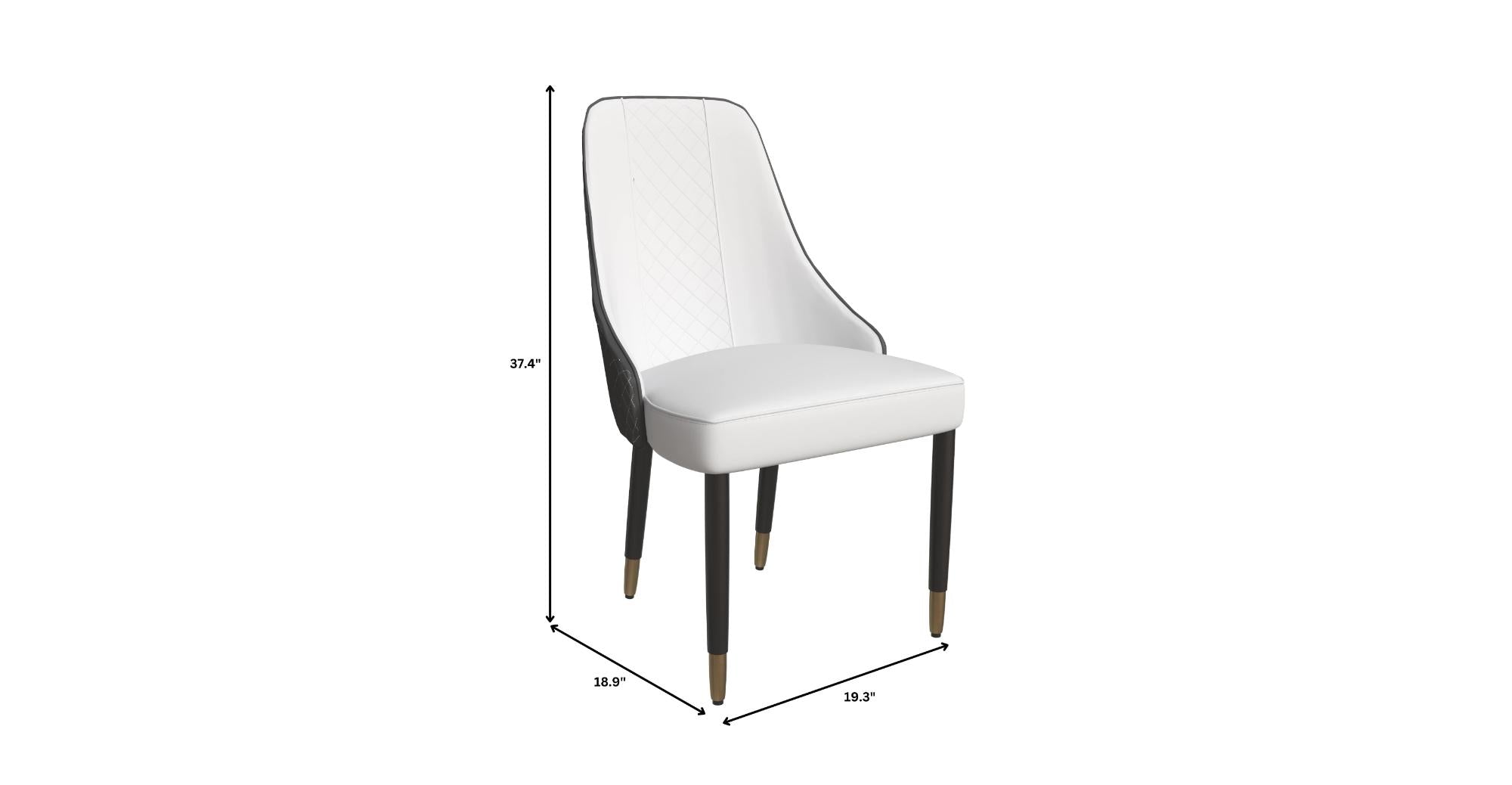 Allure Dining Chairs Fabric/Leather Seat and Back in Oak Wood