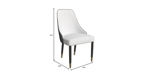 Allure Dining Chairs Fabric/Leather Seat and Back in Oak Wood